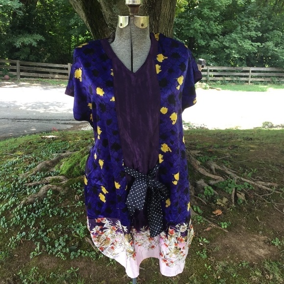 KINDER AGGUGINI Macy’s Soft Poly Silk Mixed Print - Picture 2 of 8